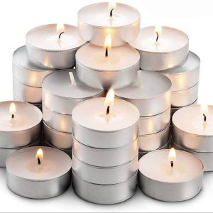 Chetna Sales Pack of 50 White Tealight Candles